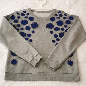 New Jcrew Collection 3D flower sweater shirt